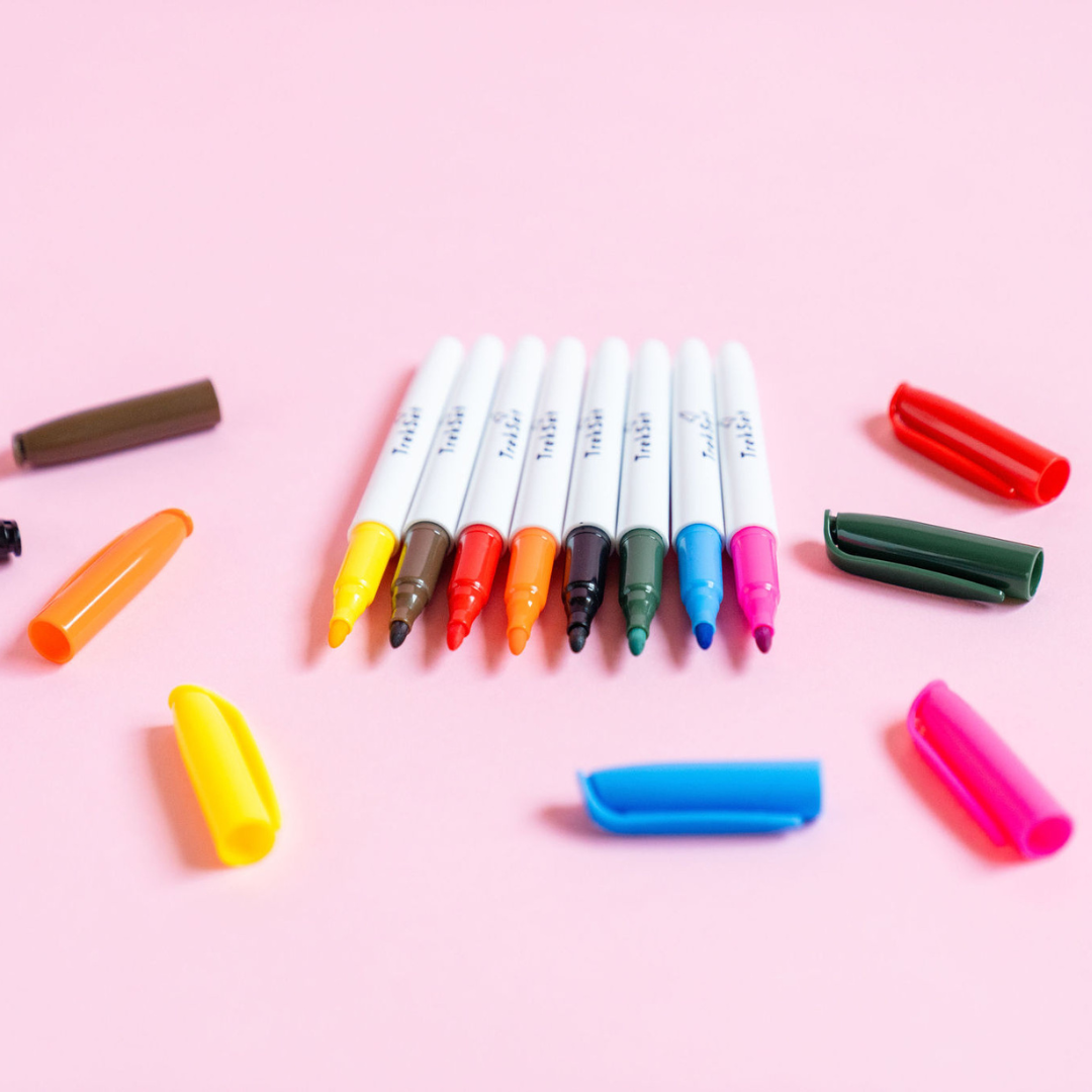 Reusable Coloring Mat and Dry Erase Marker Set - Busy Town