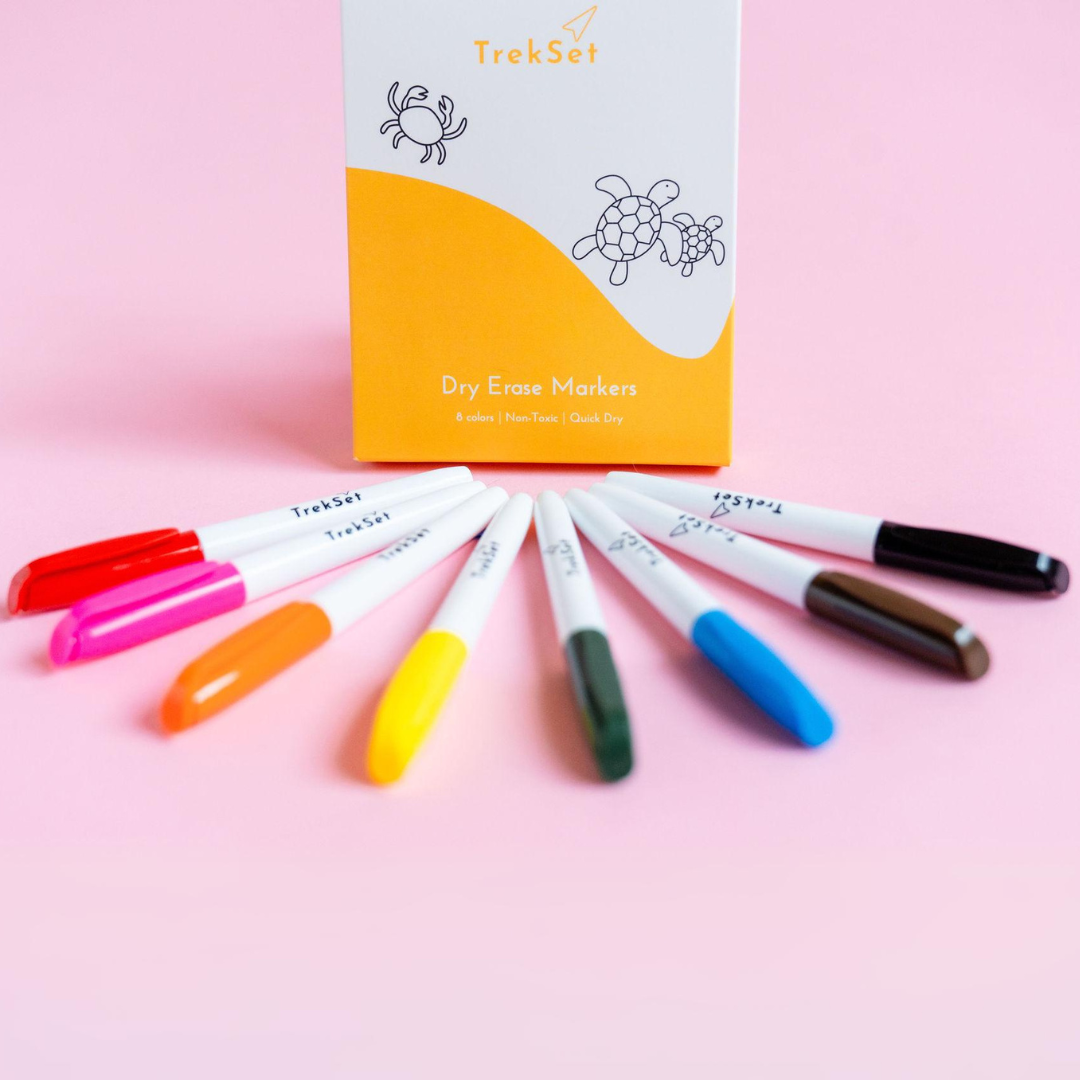 Reusable Coloring Mat and Dry Erase Marker Set - Busy Town