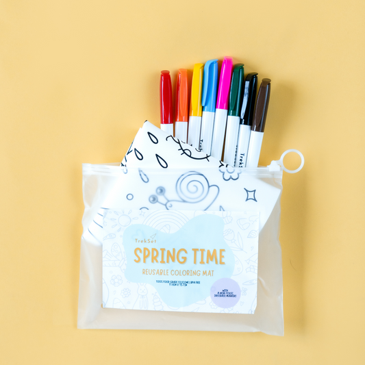Spring Time Silicone Coloring Mat - Reusable Easter & Spring Activity