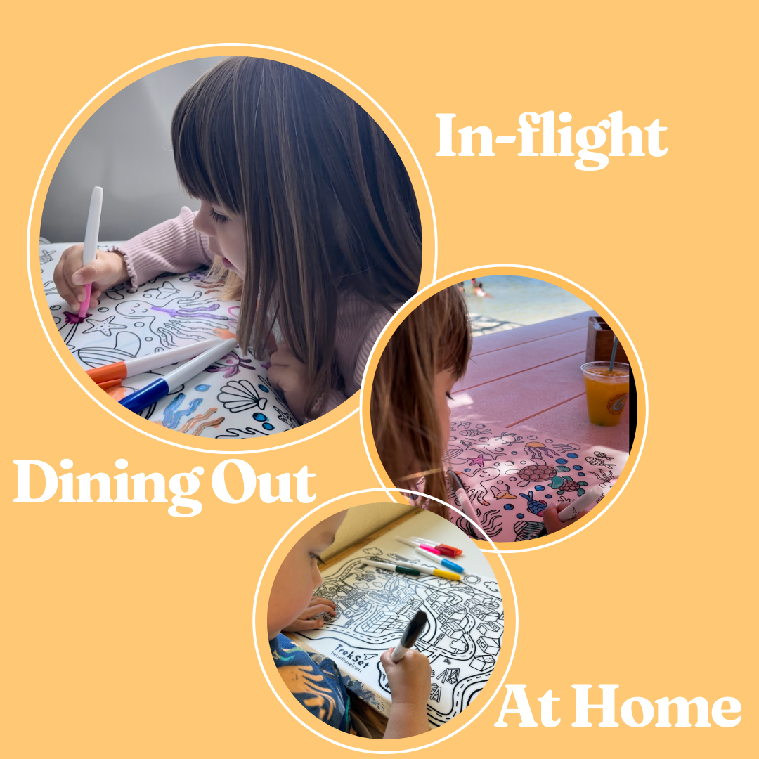 Reusable Silicone Coloring Mat for Kids - Busy Town