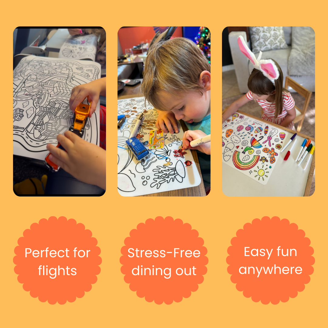 Spring Time Silicone Coloring Mat - Reusable Easter & Spring Activity