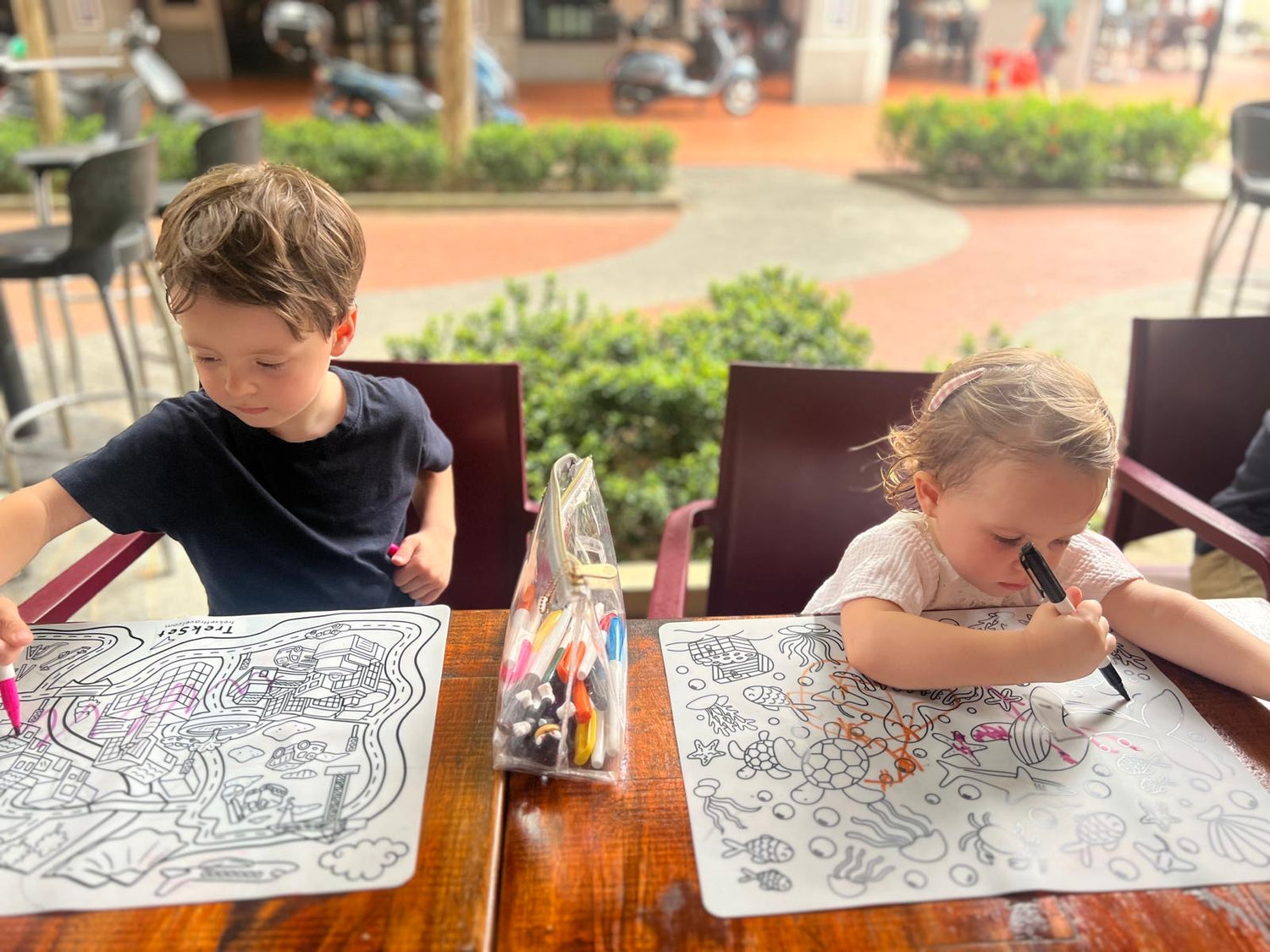 Reusable Coloring Mat and Dry Erase Marker Sets