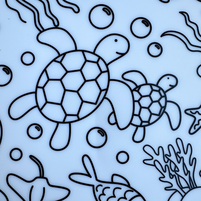 Reusable Silicone Coloring Mat for Kids - Under The Sea