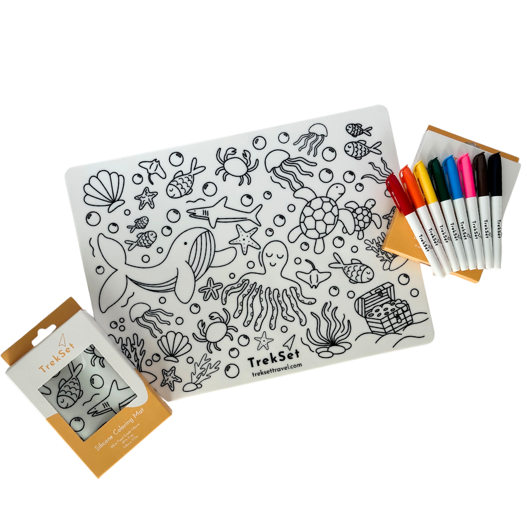 Reusable Silicone Coloring Mat for Kids - Under The Sea