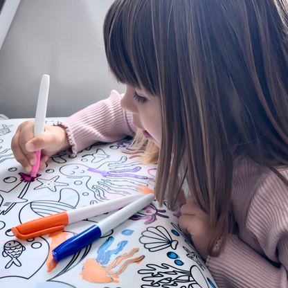 Reusable Silicone Coloring Mat for Kids - Under The Sea