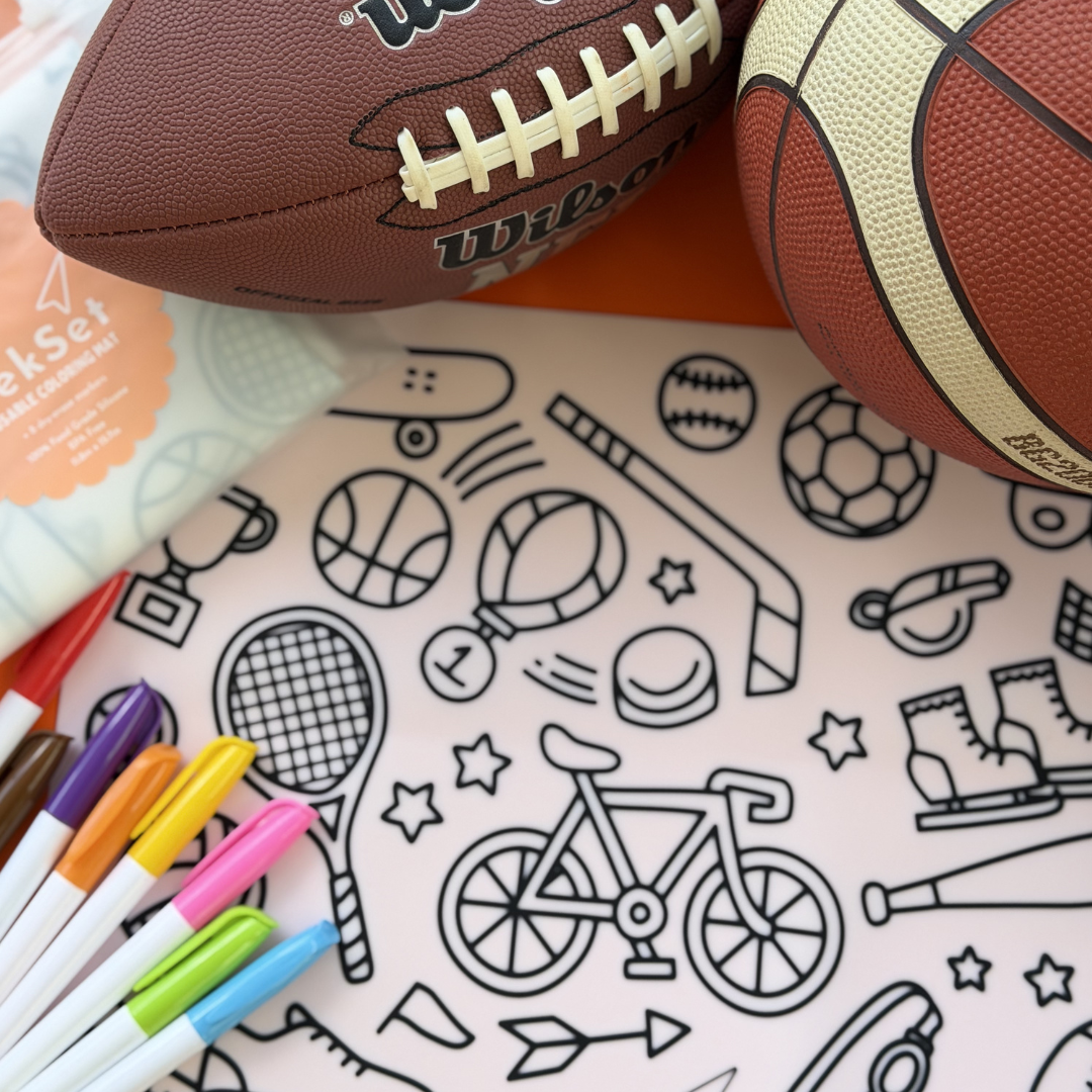 Reusable Silicone Coloring Mat for Kids – Sports Activity Mat